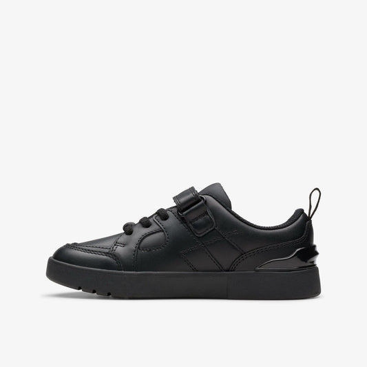 Oslo Flare Kid Black Leather