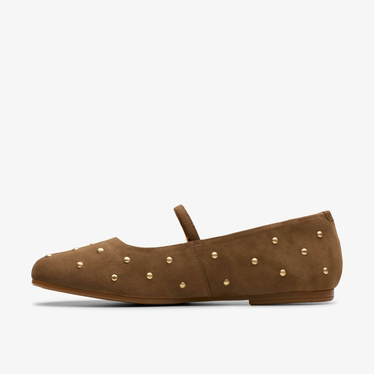 Livia Stud Walnut Suede