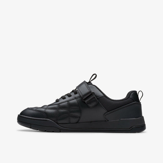 Laser Cross Youth Black Leather