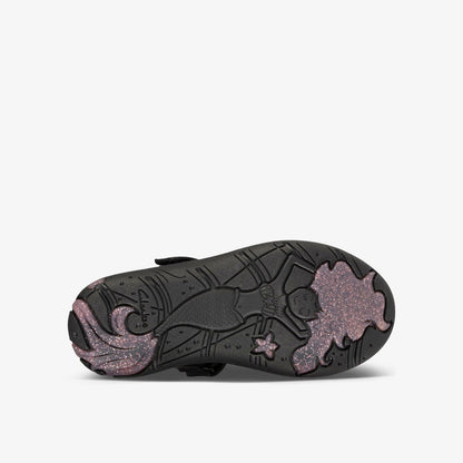 Sea Shimmer Toddler Black Leather