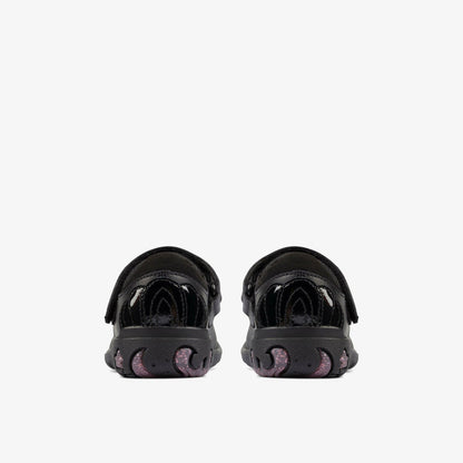 Sea Shimmer Toddler Black Leather