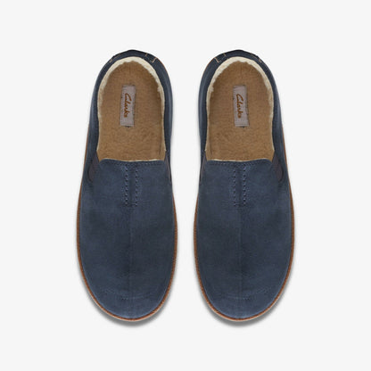 Home Mocc Slipper Navy Suede