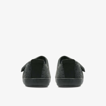 King Riptape Slipper Dark Grey Felt
