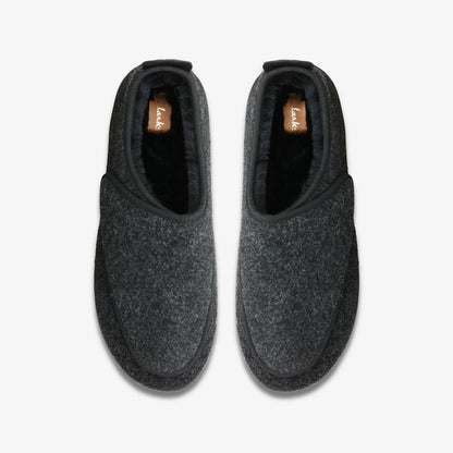 King Riptape Slipper Dark Grey Felt