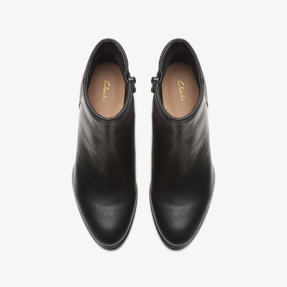 Freva 55 Zip Ankle Boot Black Leather