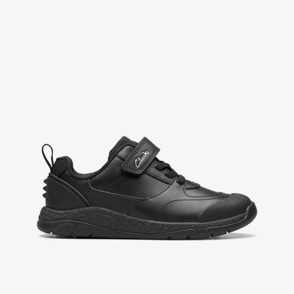 Steggy Stride Kid Black Leather