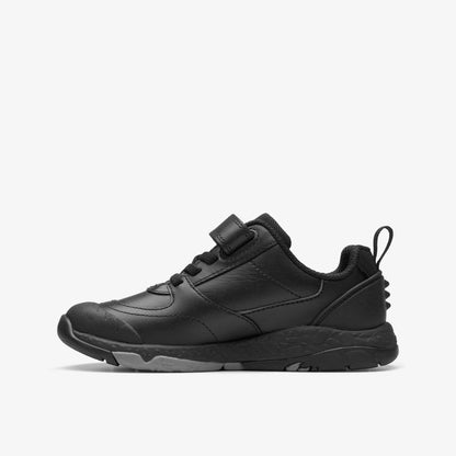 Steggy Stride Kid Black Leather