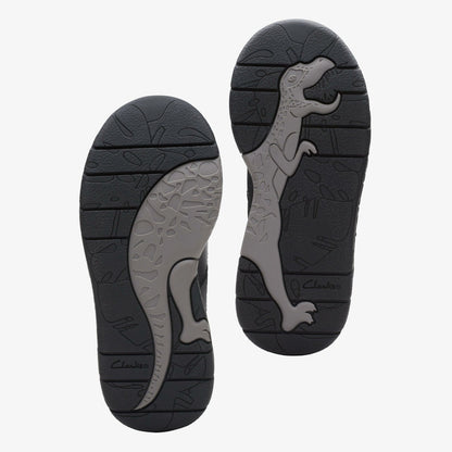Steggy Stride Kid Black Leather