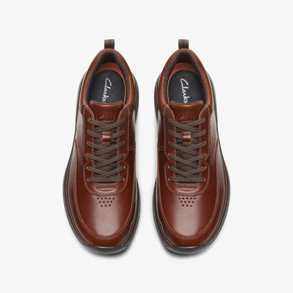 Clarks Pro Lace Dark Tan Leather