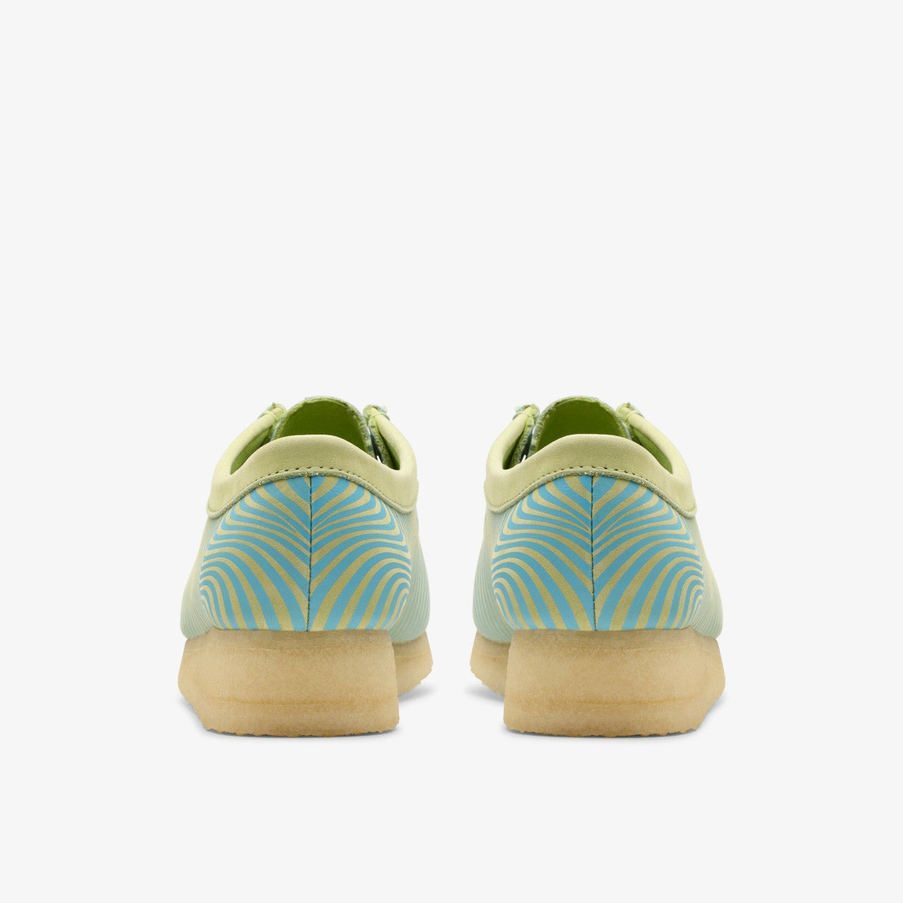 Wallabee Blue/Lime Print