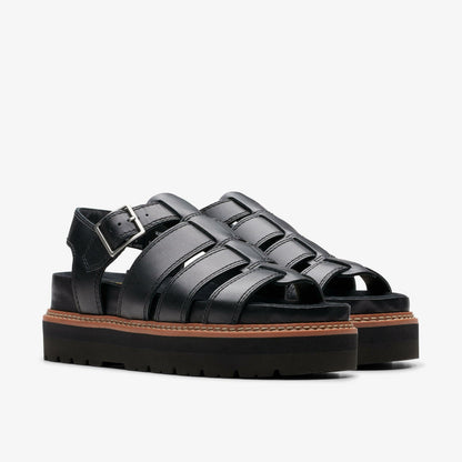 Orianna Twist Black Leather