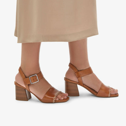 Siara 65 Buckle Tan Leather