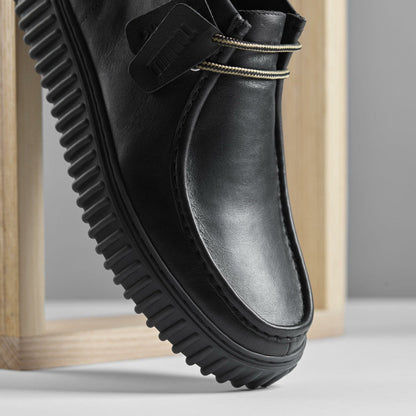 Torhill Hi Black Leather