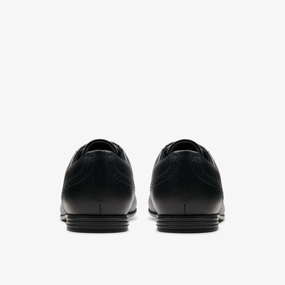 Finja Brogue Youth Black Leather