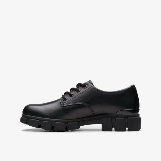 Evyn Lace Kid Black Leather