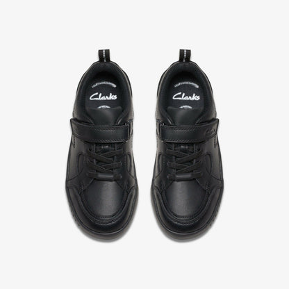 Oslo Flare Kid Black Leather