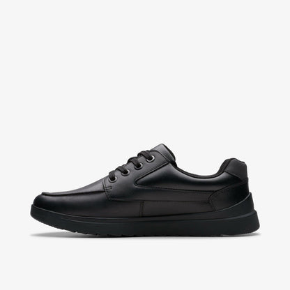 Keelan Flare Youth Black Leather