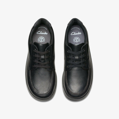 Keelan Flare Youth Black Leather