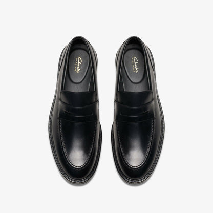 Aldwin Step Loafer Black Leather
