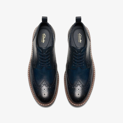 Aldwin Limit Brogue Navy Leather