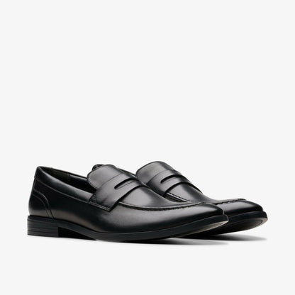 Brandon Step Loafer Black Leather
