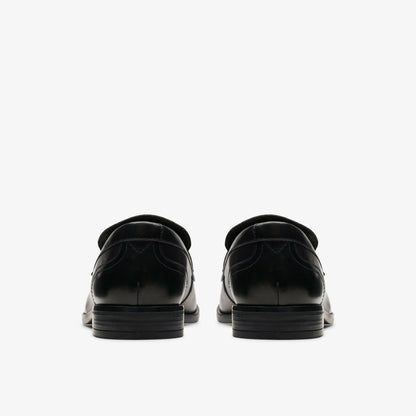 Brandon Step Loafer Black Leather