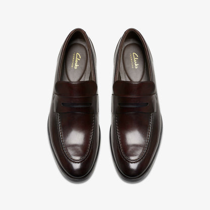 Brandon Step Loafer Dark Brown Leather