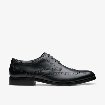 Craft James Tip Brogue Black Leather