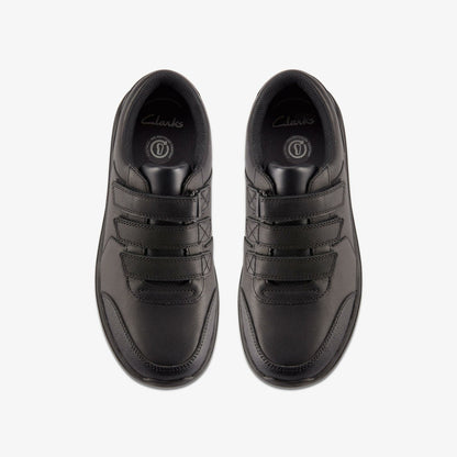 Daze Step 2 Youth Black Leather