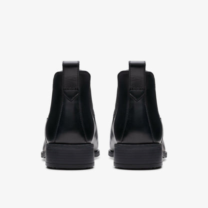 Havisham Top Ankle Boot Black Leather