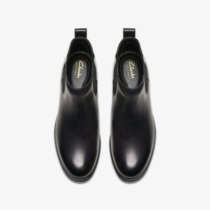 Havisham Top Ankle Boot Black Leather