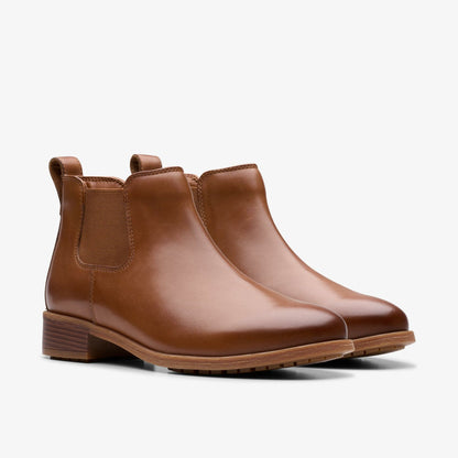 Havisham Top Ankle Boot Tan Leather