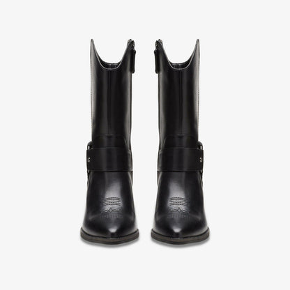 Morzine Rise Black Leather