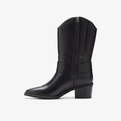 Morzine Rise Black Leather