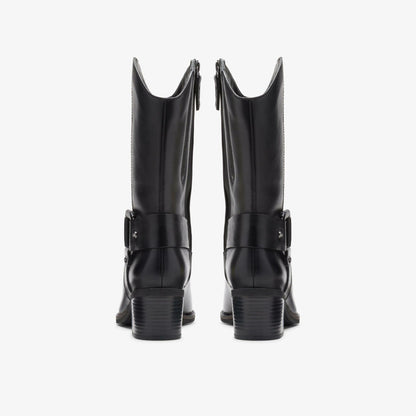 Morzine Rise Black Leather