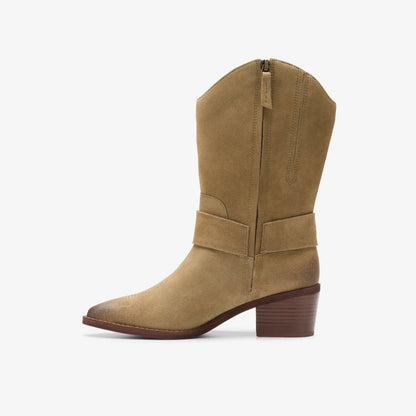 Morzine Rise Dark Sand Suede