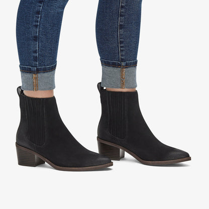 Morzine Top Ankle Boot Black Suede