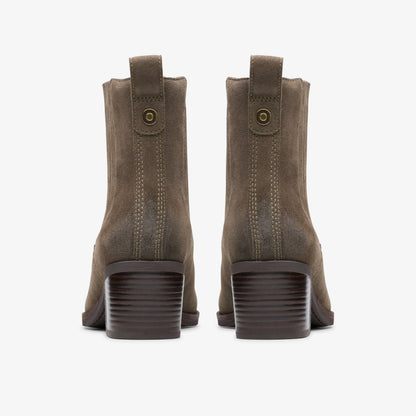 Morzine Top Ankle Boot Mole Grey Suede