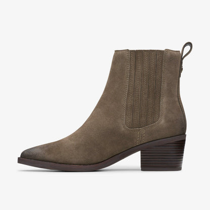 Morzine Top Ankle Boot Mole Grey Suede