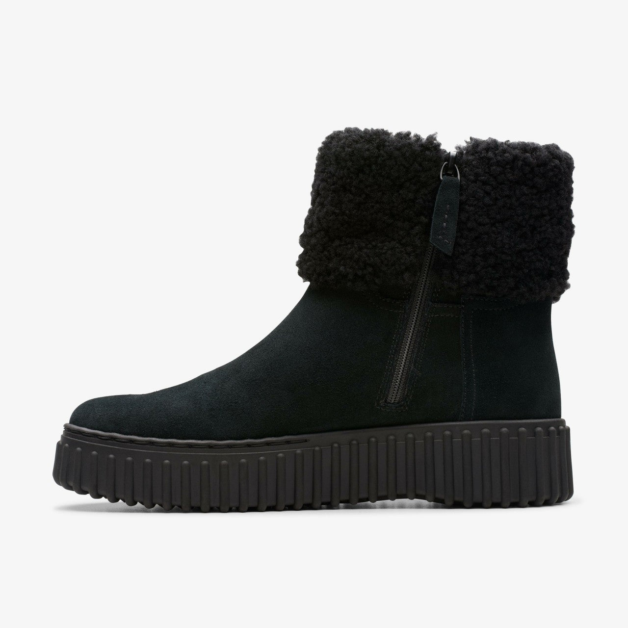 Torhill Turn Black Warmlined Suede