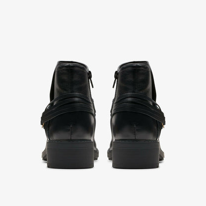 Hearth Kaylie Ankle Boot Black Leather