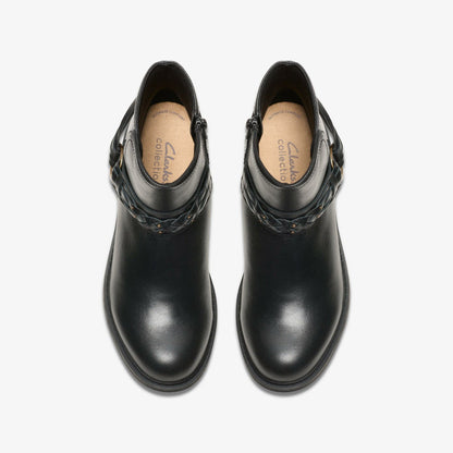 Hearth Kaylie Ankle Boot Black Leather