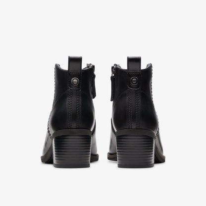 Morzine Sky Ankle Boot Black Leather