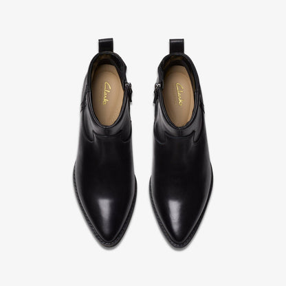 Morzine Sky Ankle Boot Black Leather