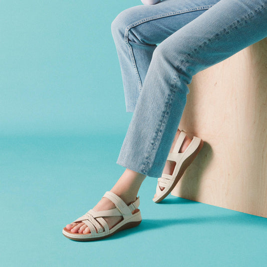 Cecily Strap Cream Leather - US 1493