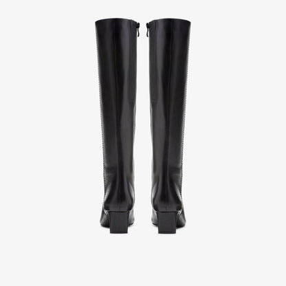 Edina Tall Black Leather
