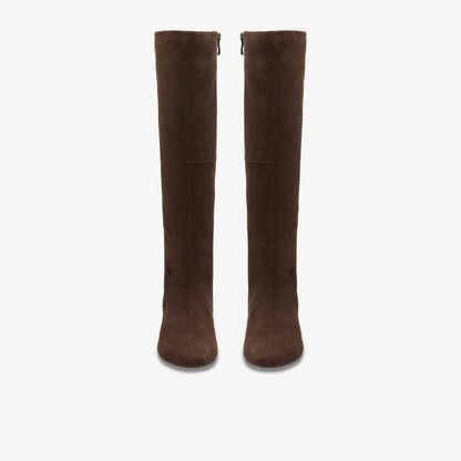 Edina Tall Dark Brown Suede
