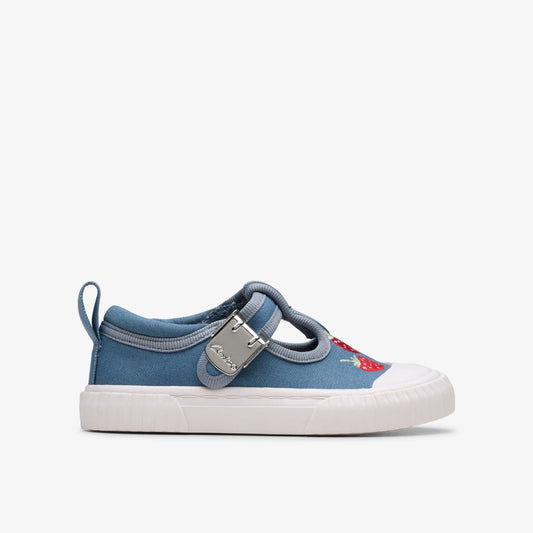 Foxing Berry Toddler Blue Canvas