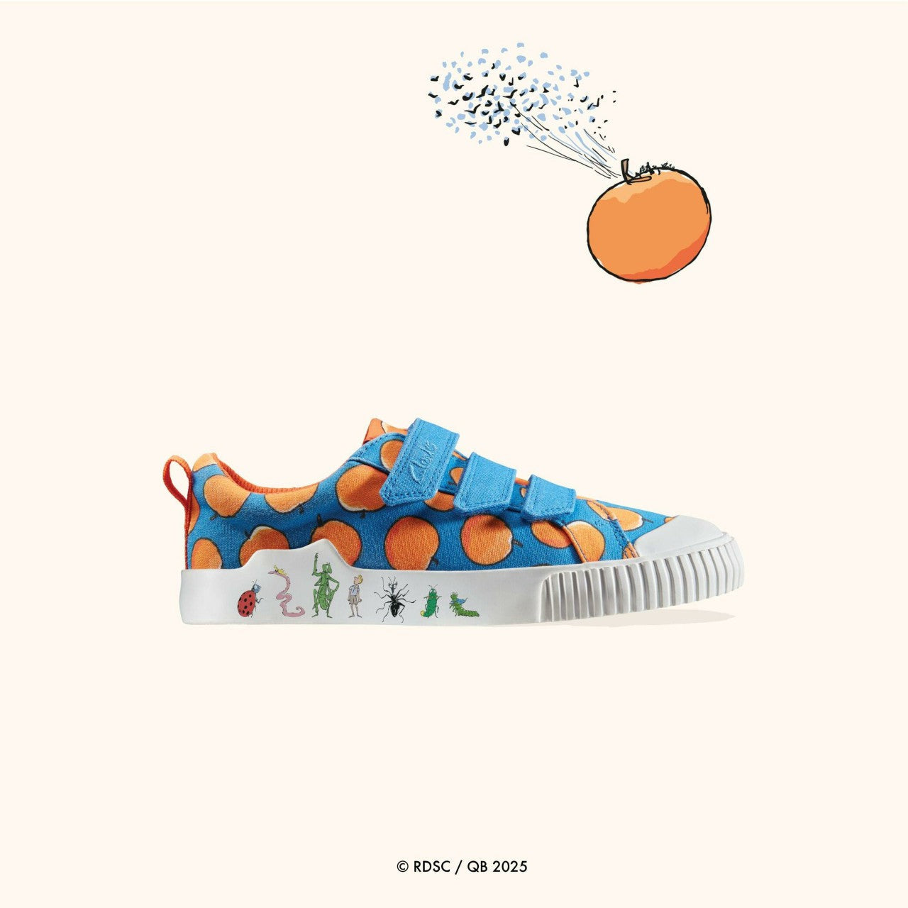 Roald Dahl James & the Giant Peach Foxing Air Kid Blue Canvas