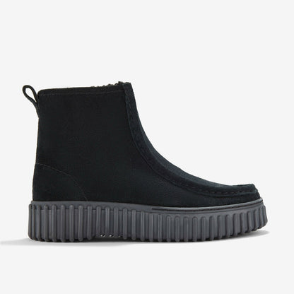 Torhill Cozy Black Warmlined Suede